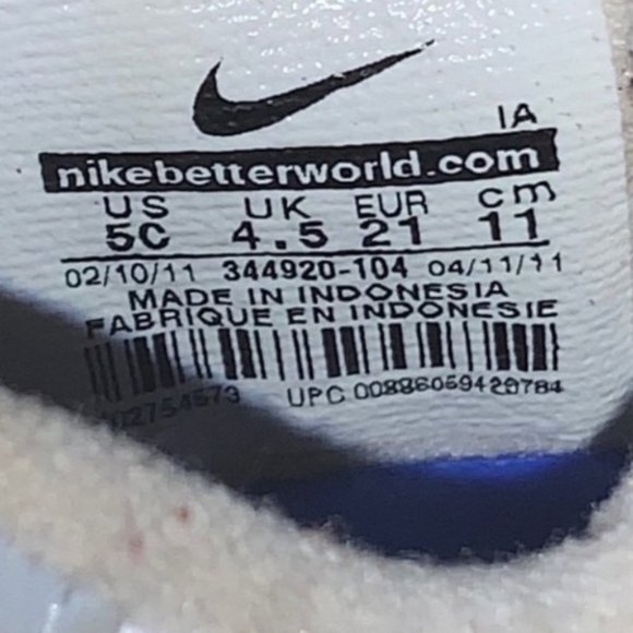 Nike better world blue and white toddler sneakers 5 - Picture 5 of 11